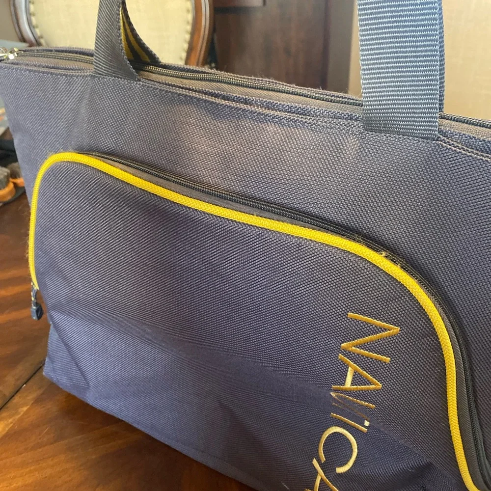 Nautica Gray and Yellow Laptop Tote Bag